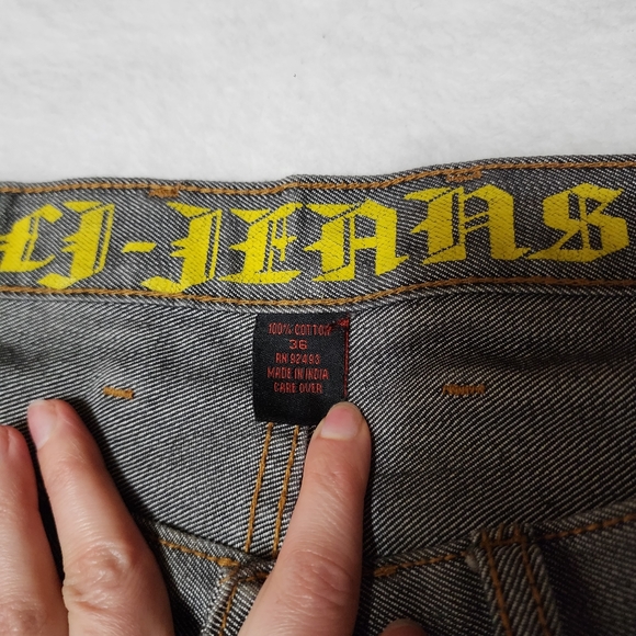 Men's Size 36 CJ Jeans Embroidered Pockets 100% Cotton Y2K Vintage - Picture 5 of 7